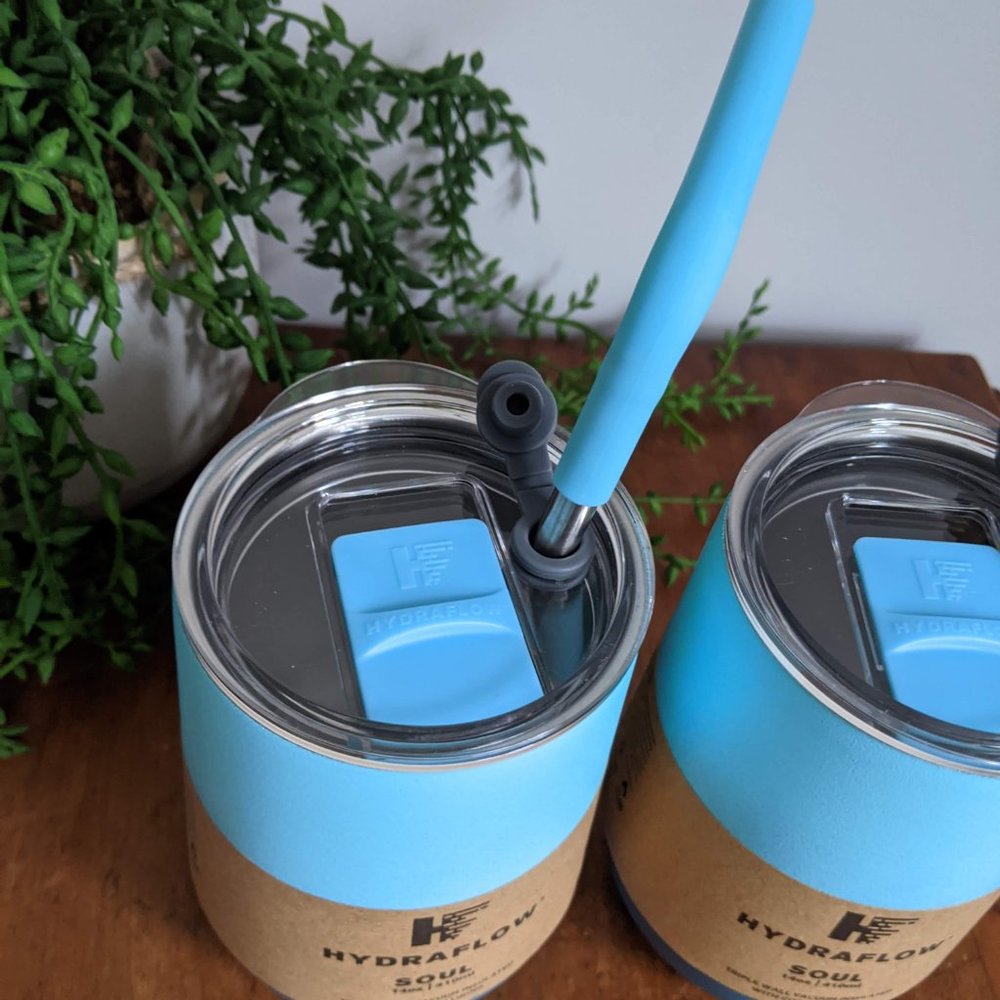 NWT 2 Hydraflow Insulated Blue Wine Tumbler Cup - Picture 5 of 8